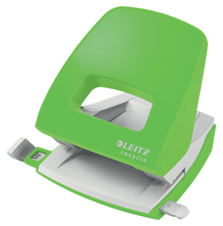 Leitz NeXXt Recycle Bürolocher – 2-Loch, Lochabstand 80 mm, 30 Blatt, bis A4, Ø5,5 mm – Grün
