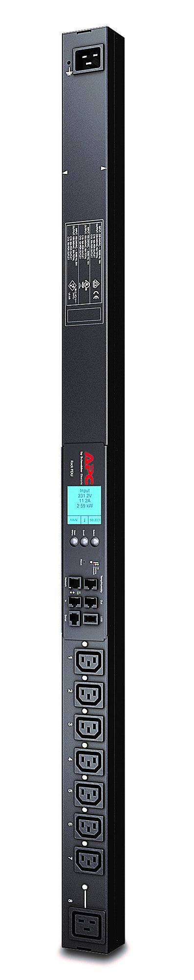 APC Rack PDU 2G ZeroU – Messgerät, schaltbar – 0U senkrecht – C13×7, C19×1 – 16 A/230 V