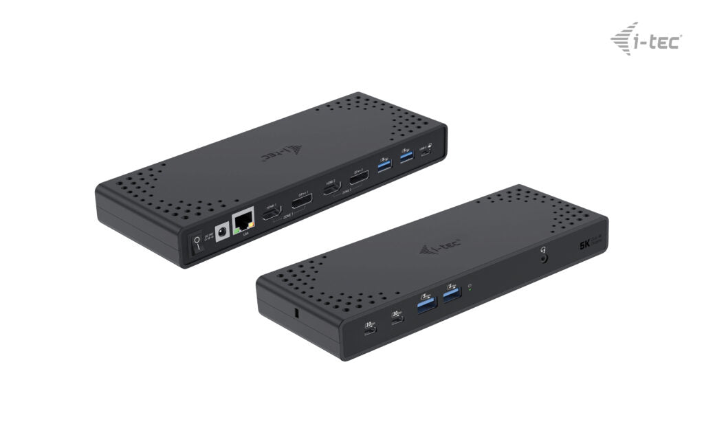 i-tec Dockingstation – USB-C, 2× DP, 2× HDMI, 4× USB-A, 100 W PD, GbE, 3,5 mm Audio, für Windows/Mac/ChromeOS