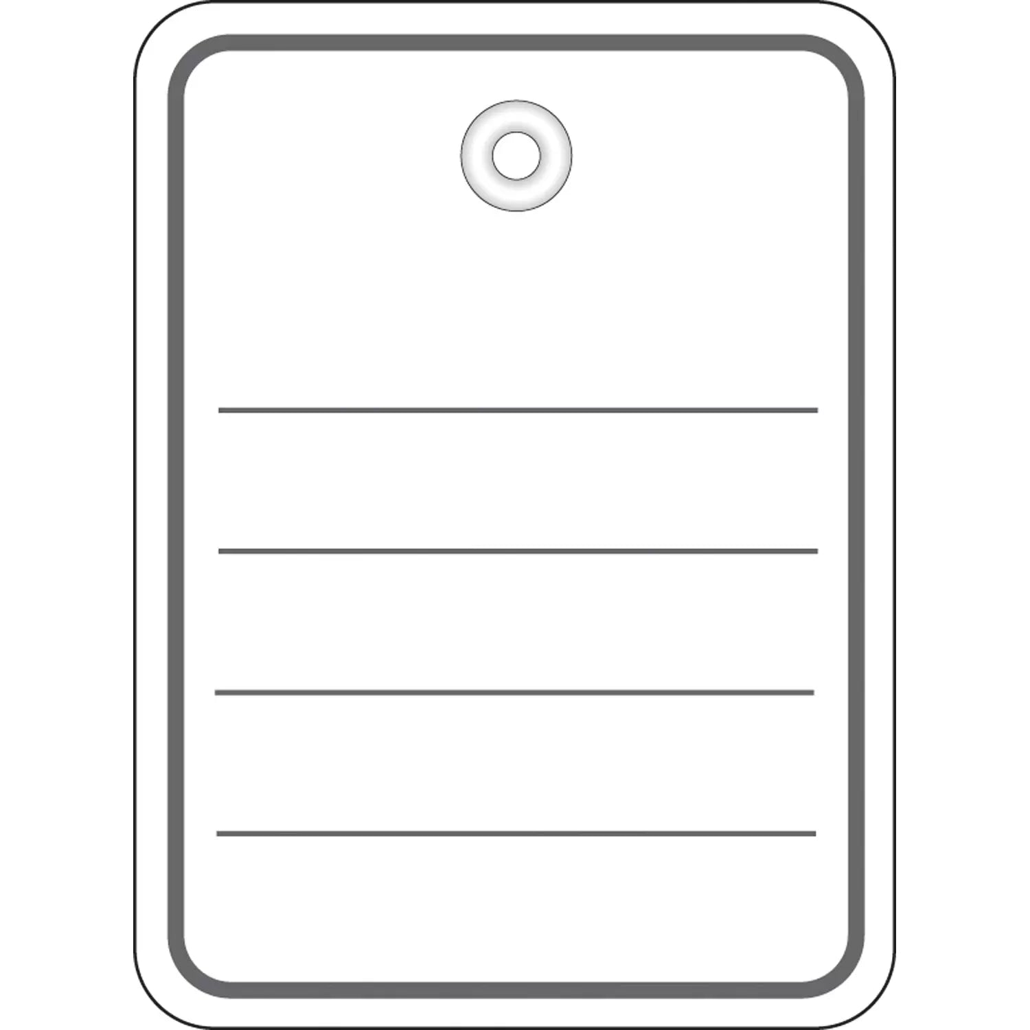HERMA Anhängeetiketten – 48 × 65 mm, Karton, Grau/Weiss, mit Öse und Faden, 1'000 Stk.