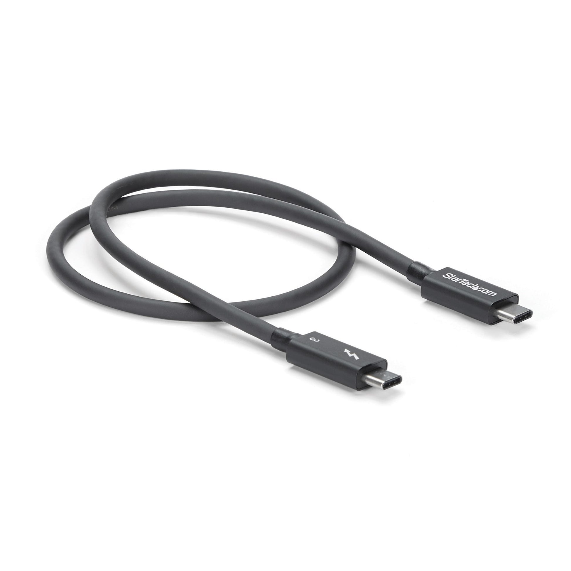 StarTech.com Thunderbolt 3 (USB-C) Kabel – 40 Gbit/s – 0,5 m – PD 100 W – Schwarz