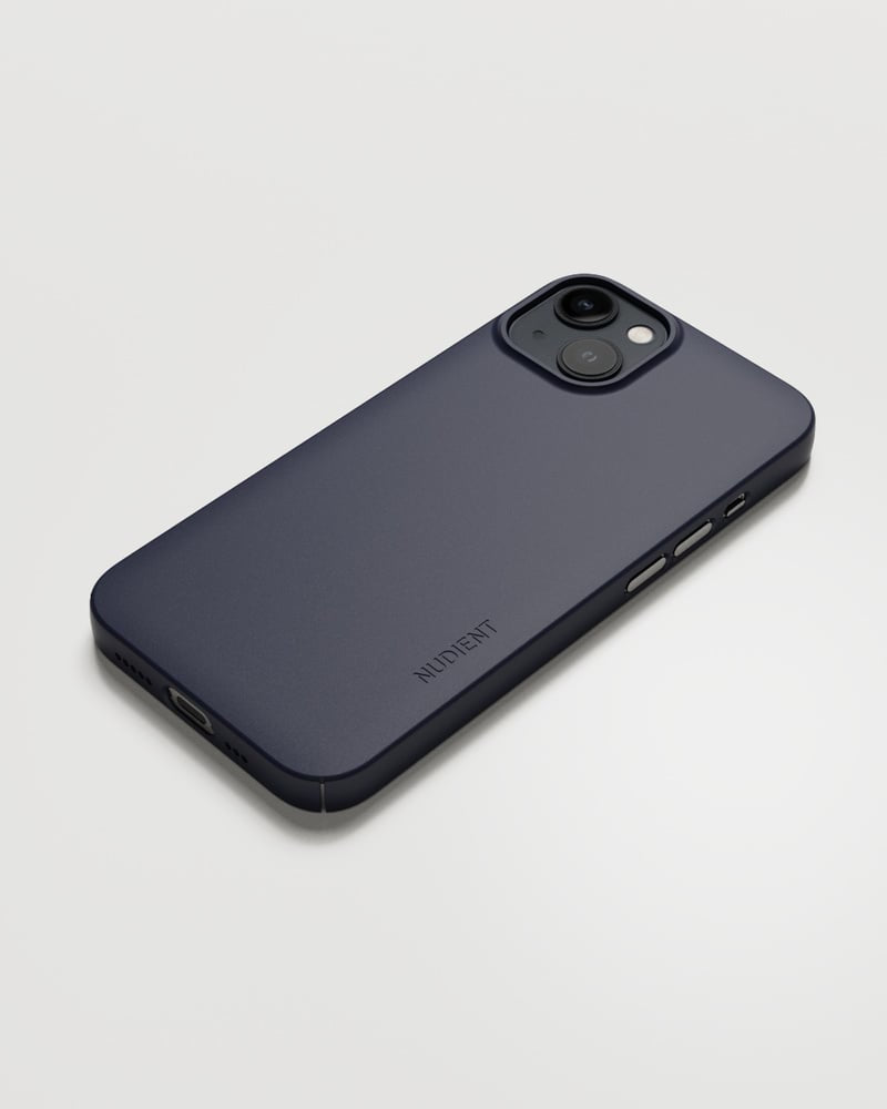 Nudient Thin Backcover – für Apple iPhone 13, MagSafe, Recycling-Kunststoff, Midwinter Blue