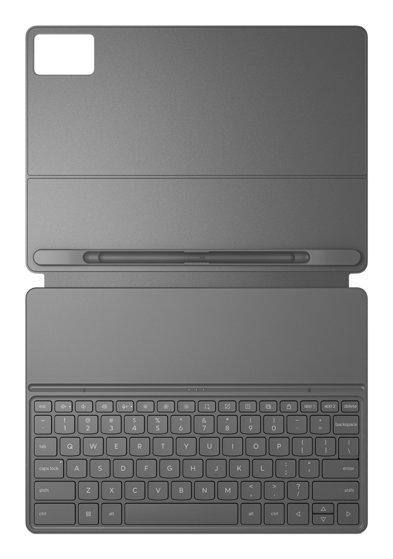 Lenovo Tastatur-Case für Lenovo Idea Tab Plus – Pogo Pin, mit Ständer – Luna Grey