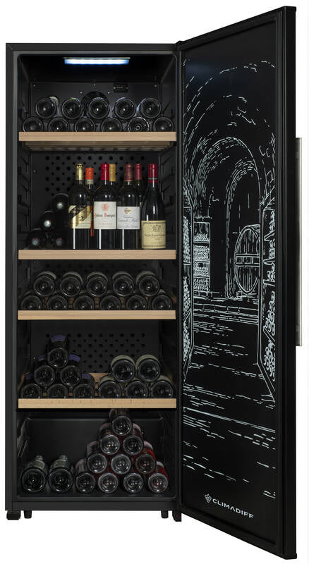 Climadiff Weinkühlschrank GARDE200D – 389 l, 220/240 V, Kompressor, Energieeffizienzklasse D