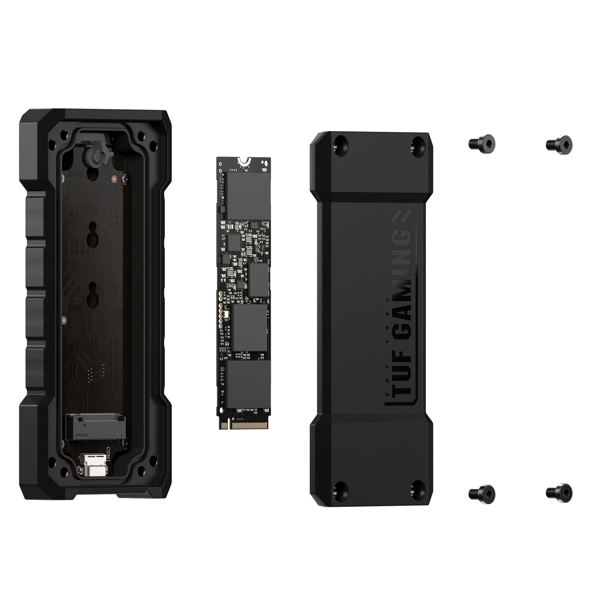 ASUS TUF Gaming A2 (ESD-T1W) – 1-Bay Desktop SSD-Gehäuse – für M.2 (PCIe/SATA)