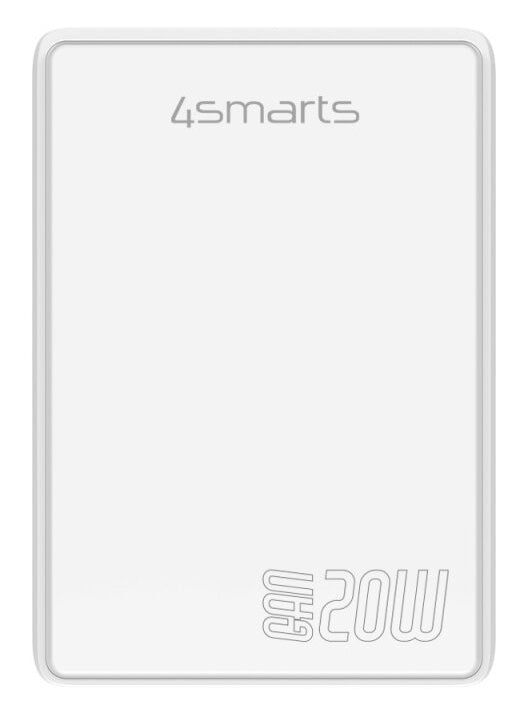 4smarts FlatPlug Duos USB-Ladegerät 20 W – USB-C×1, USB-A×1 – PD, QC 3.0, PPS, GaN – EU-Stecker (Typ C)