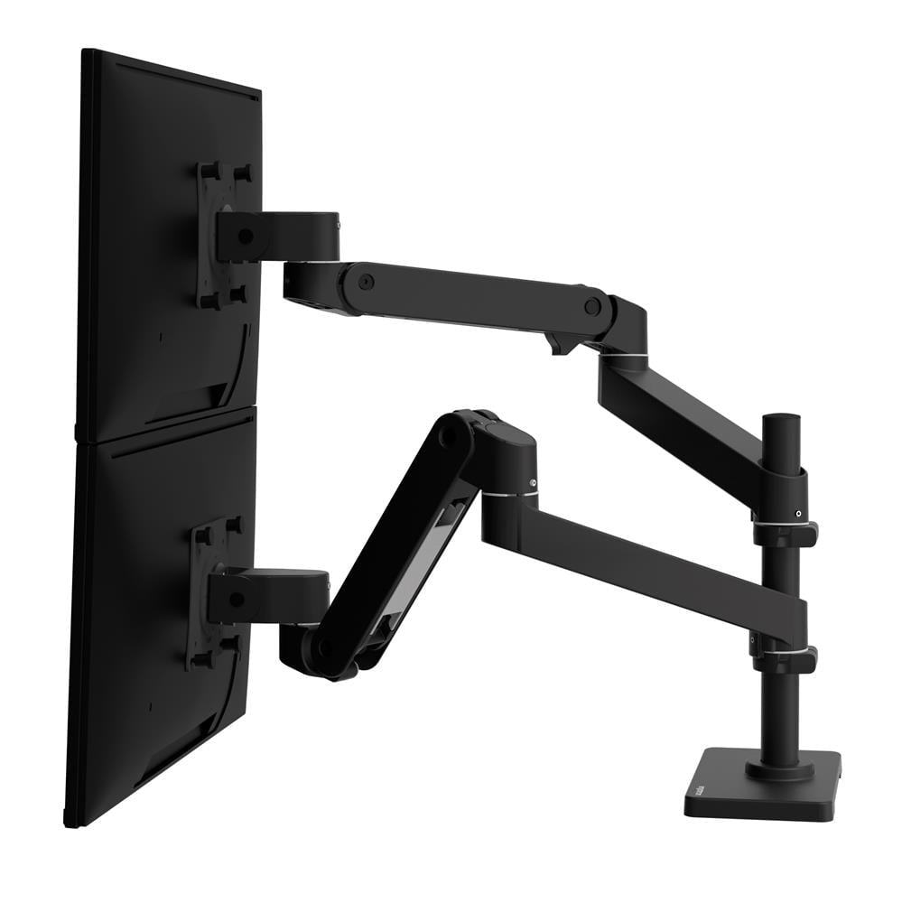 Ergotron LX Pro – Monitorarm Tischhalterung – Klemme/Durchführung, 2 Monitore, bis 24", VESA 75×75/100×100 mm