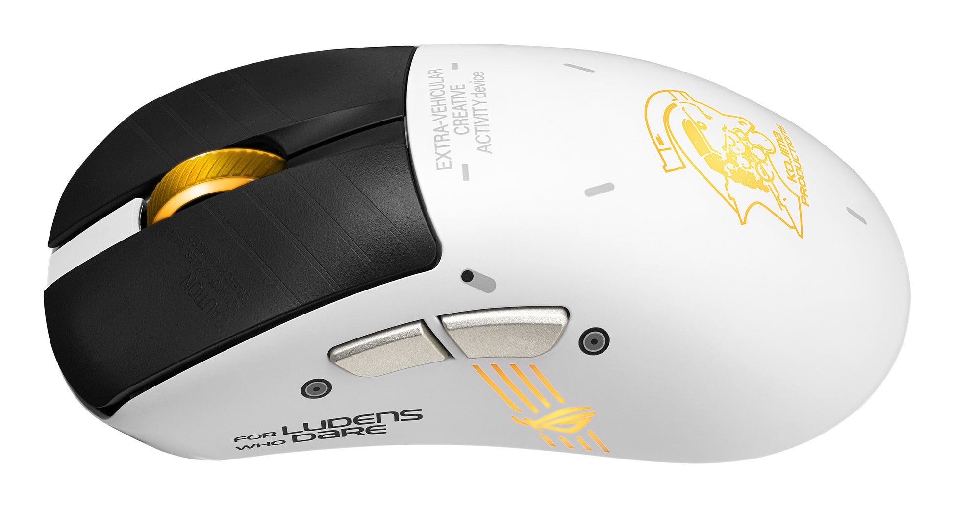 ASUS ROG Keris II Origin – Gaming-Maus – Kabellos (Bluetooth/2,4 GHz), 42000 DPI, RGB-Beleuchtung, rechts