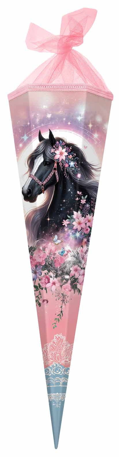 Goldbuch Schultüte ohne Inhalt – Luna – 70 cm, rund, Karton, Violett, Klebeband