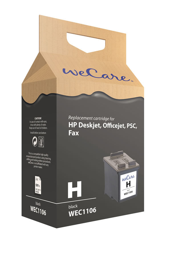 Wecare 21 Schwarz Tintenpatrone (Kompatibel) – 550 Seiten – für HP Deskjet 3910, Officejet 1410, PSC 1401