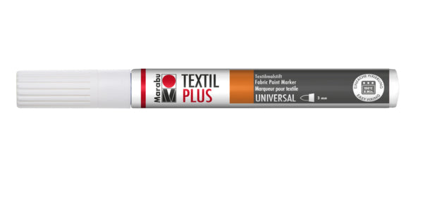 Marabu Textilmarker für Textilien – Weiss, 1er