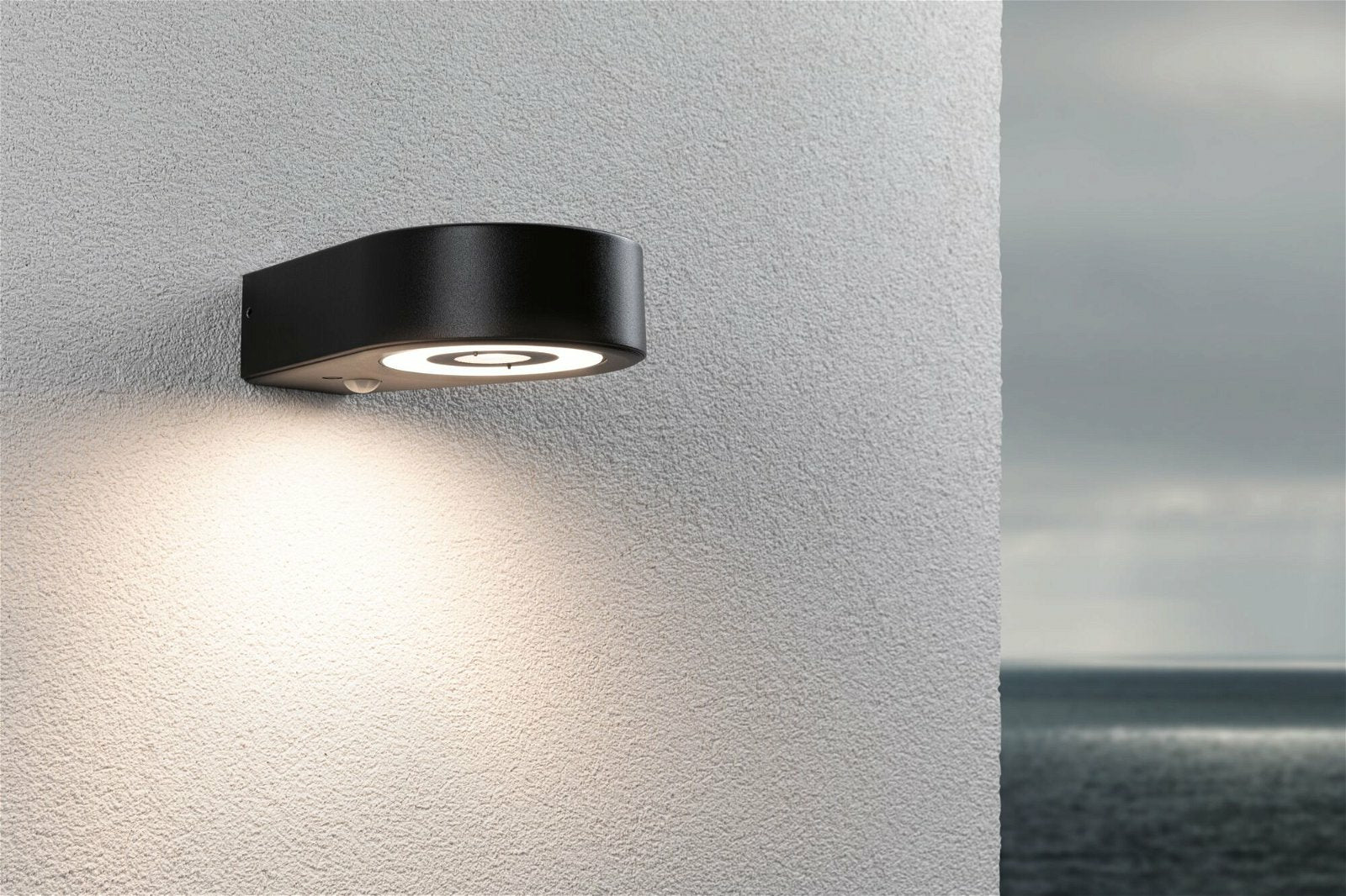 Paulmann Aussenwandleuchte – 3000 K – IP44 – Netzbetrieb – mit Bewegungsmelder – Anthrazit, Aluminium