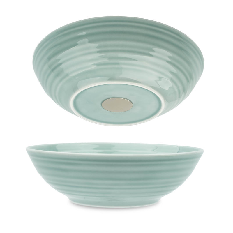 Silwy Schüssel – 2er Set, 600 ml, Ø 20,0 cm, Porzellan, Türkis, stapelbar