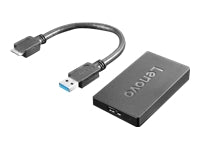 Lenovo 4X90J31021 Adapter USB‑A zu DisplayPort – 4K (3840 × 2160), USB 3,2 Gen 1 (5 Gbit/s), Schwarz
