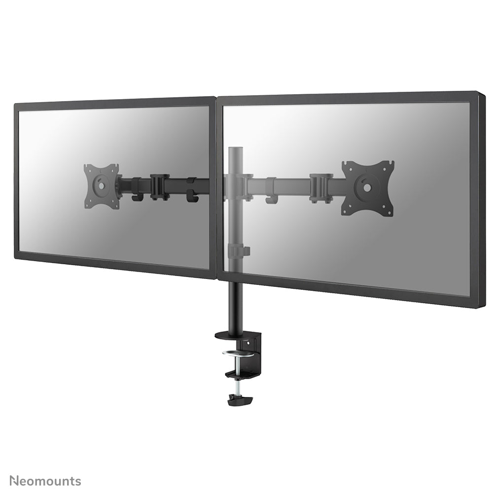Neomounts NM-D135DBLACK – Monitorarm, Dual, Tischklemme – bis 27", VESA 75 × 75/100 × 100 mm, 8 kg