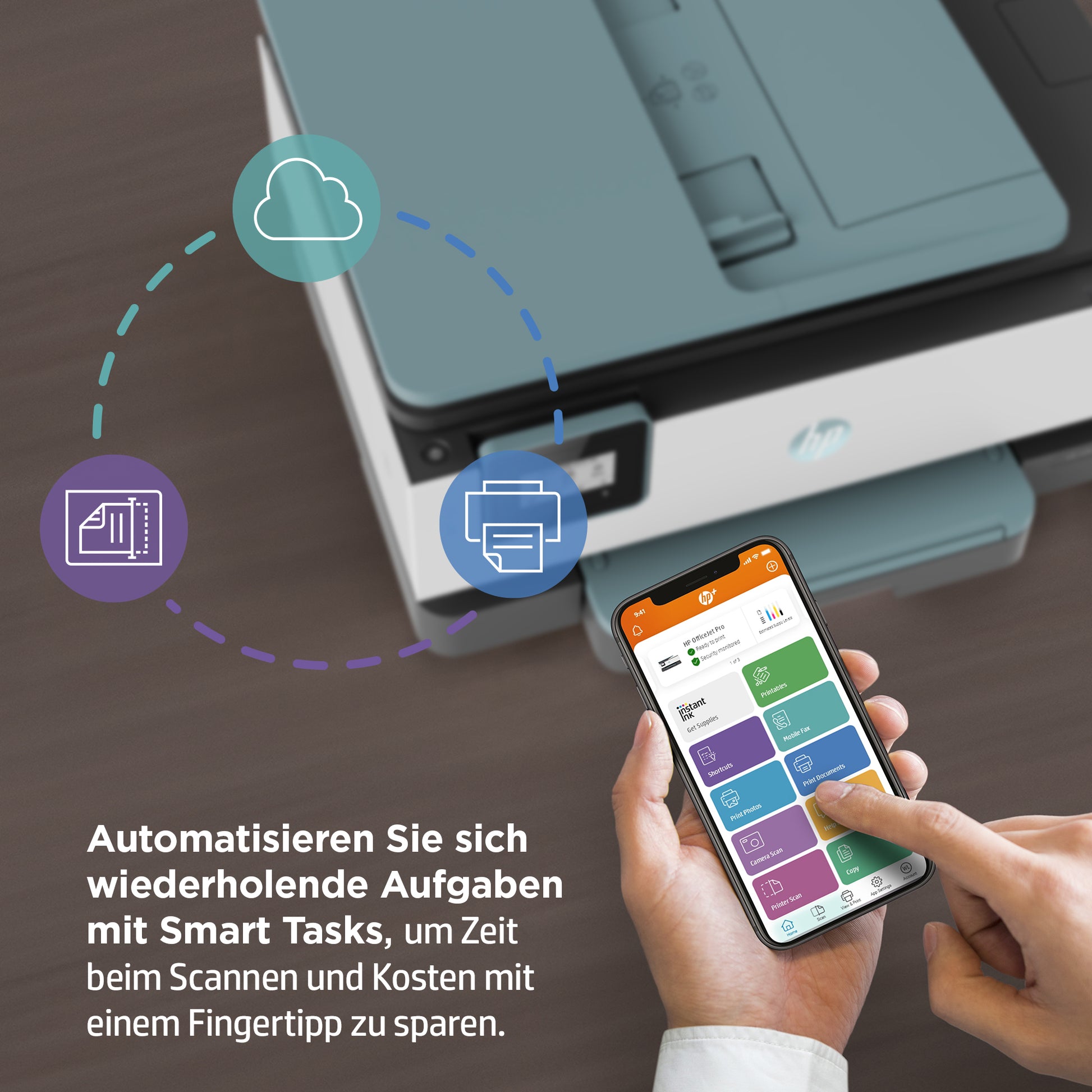 HP OfficeJet 8015e – Farbtintenstrahl-Multifunktionsdrucker, A4, 3-in-1, Duplex, ADF, WLAN, AirPrint, Mopria
