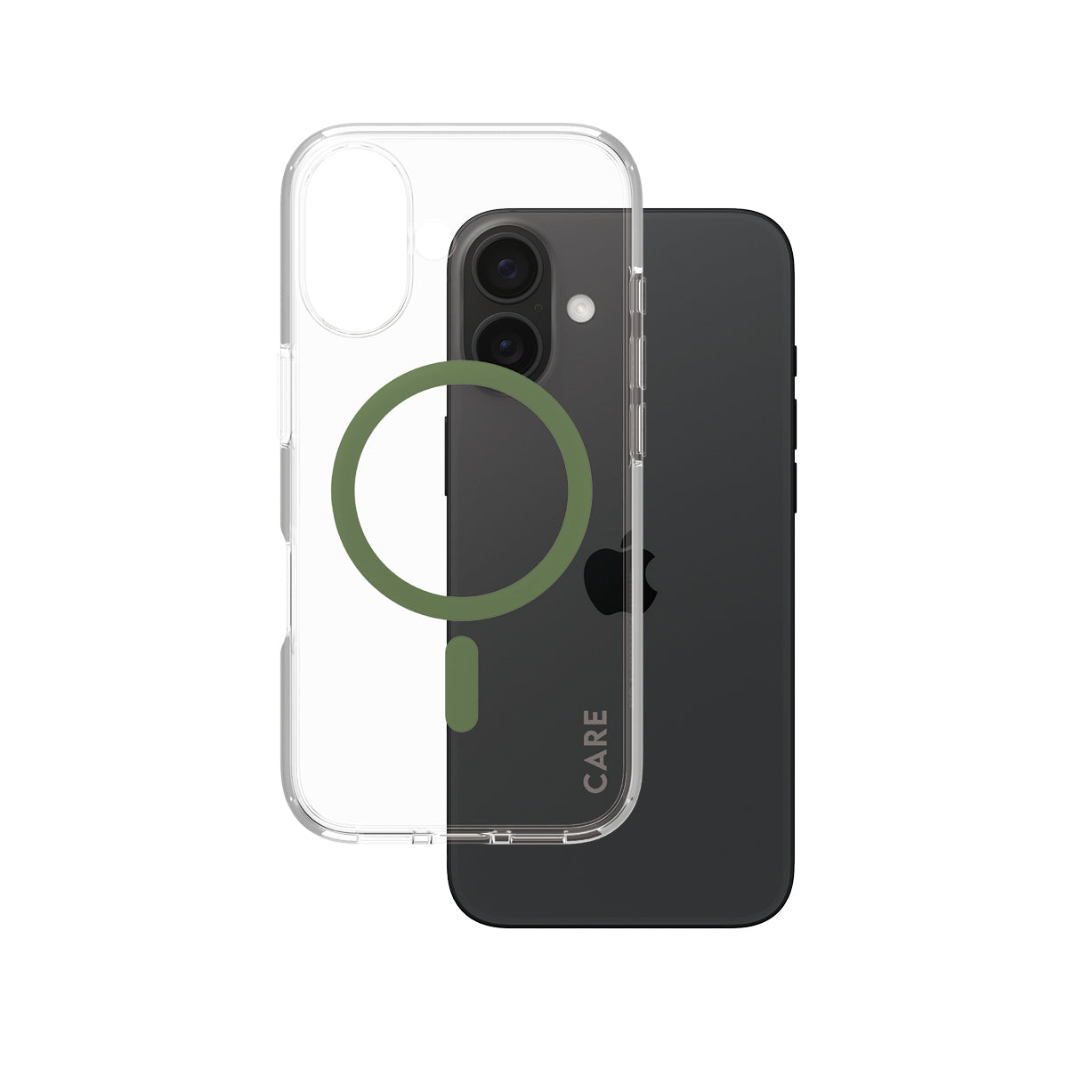 PanzerGlass Backcover CARE Flagship – für Apple iPhone 16 – grün – MagSafe-kompatibel