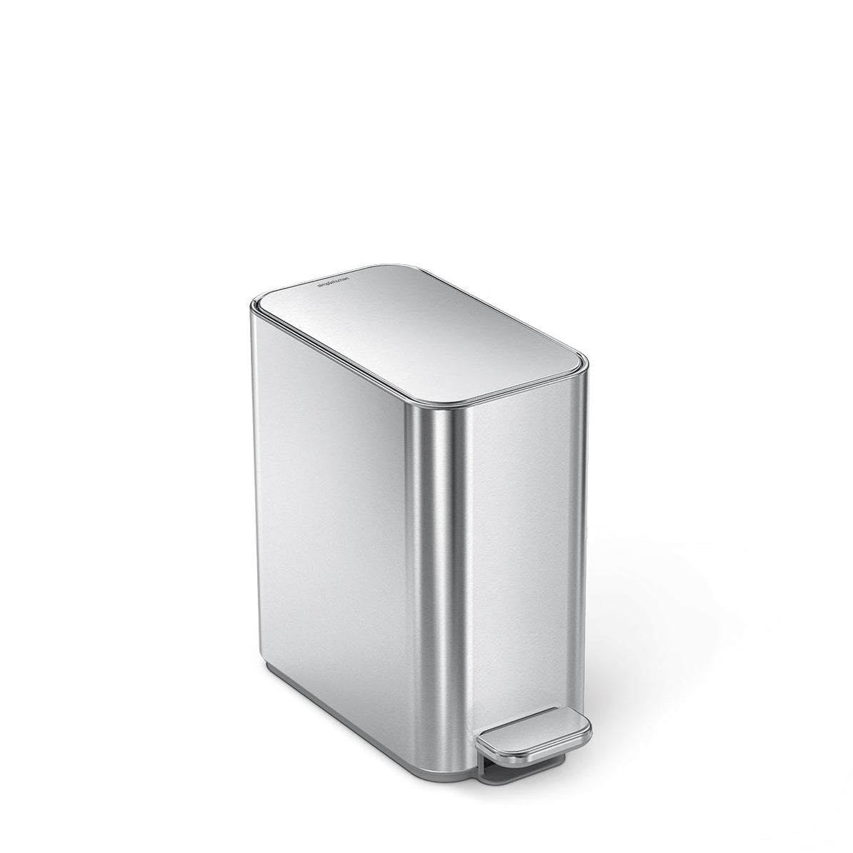 Simplehuman – Papierkorb – 5 l, mit Deckel – Edelstahl