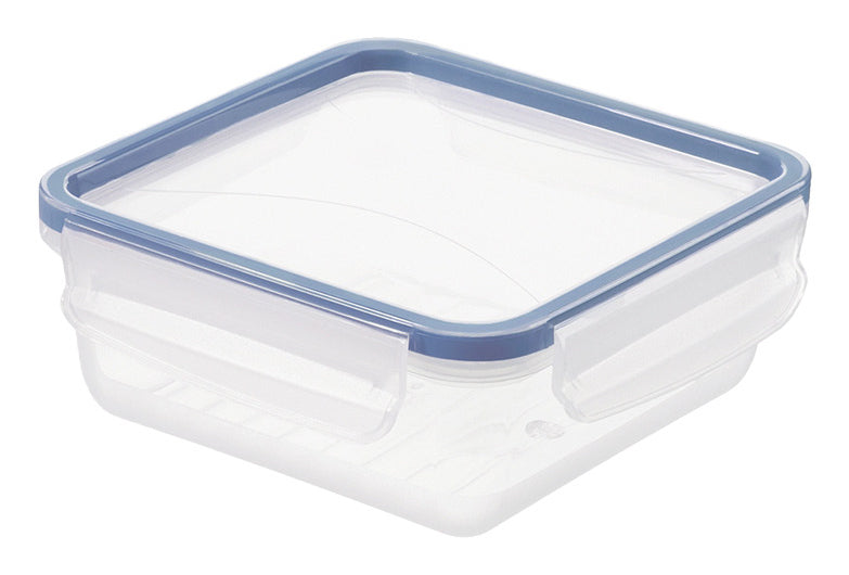 Rotho Vorratsdose 800 ml, 16 × 16 × 6 cm, Kunststoff, transparent/blau
