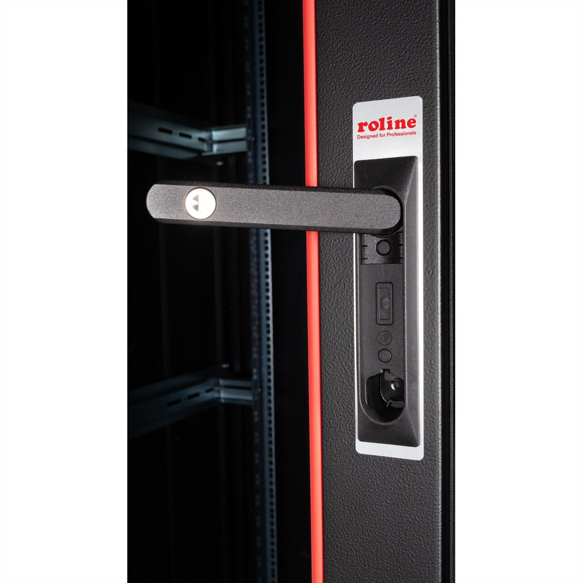 ROLINE Pro – 19" Netzwerkschrank 42U, IP20, abschliessbar, 800 × 1000 × 2053 mm, schwarz, Stahl