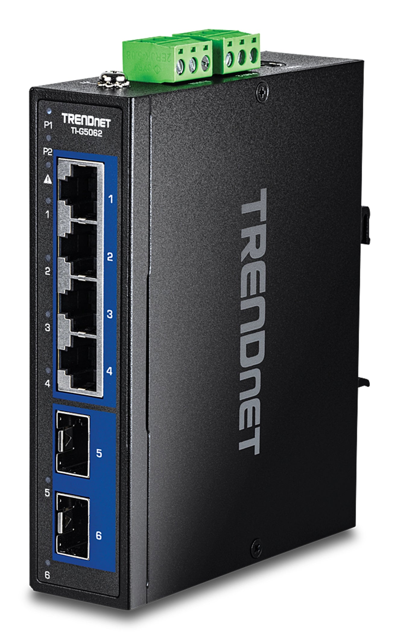 TRENDnet TI-G5062 – Unmanaged Switch – 4× 2,5G, 2× SFP+, Hutschiene