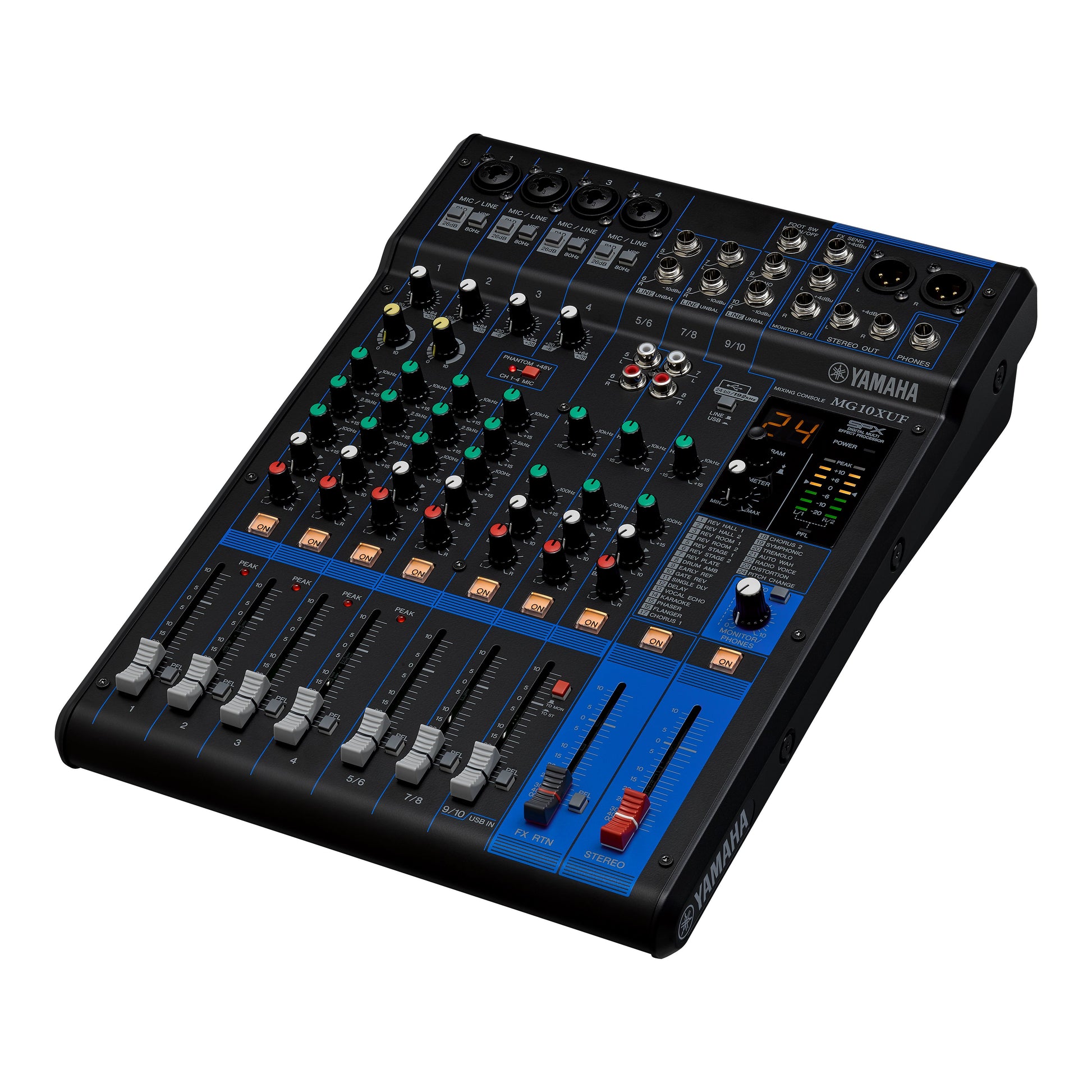 Yamaha MG10XUF – 10 Kanäle, Effektsektion, Fader