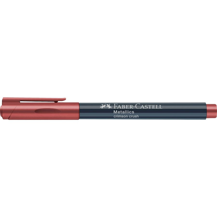 Faber-Castell Non-Permanent Marker Metallic – Rundspitze 1,5 mm – Crimson Crush – trocken abwischbar