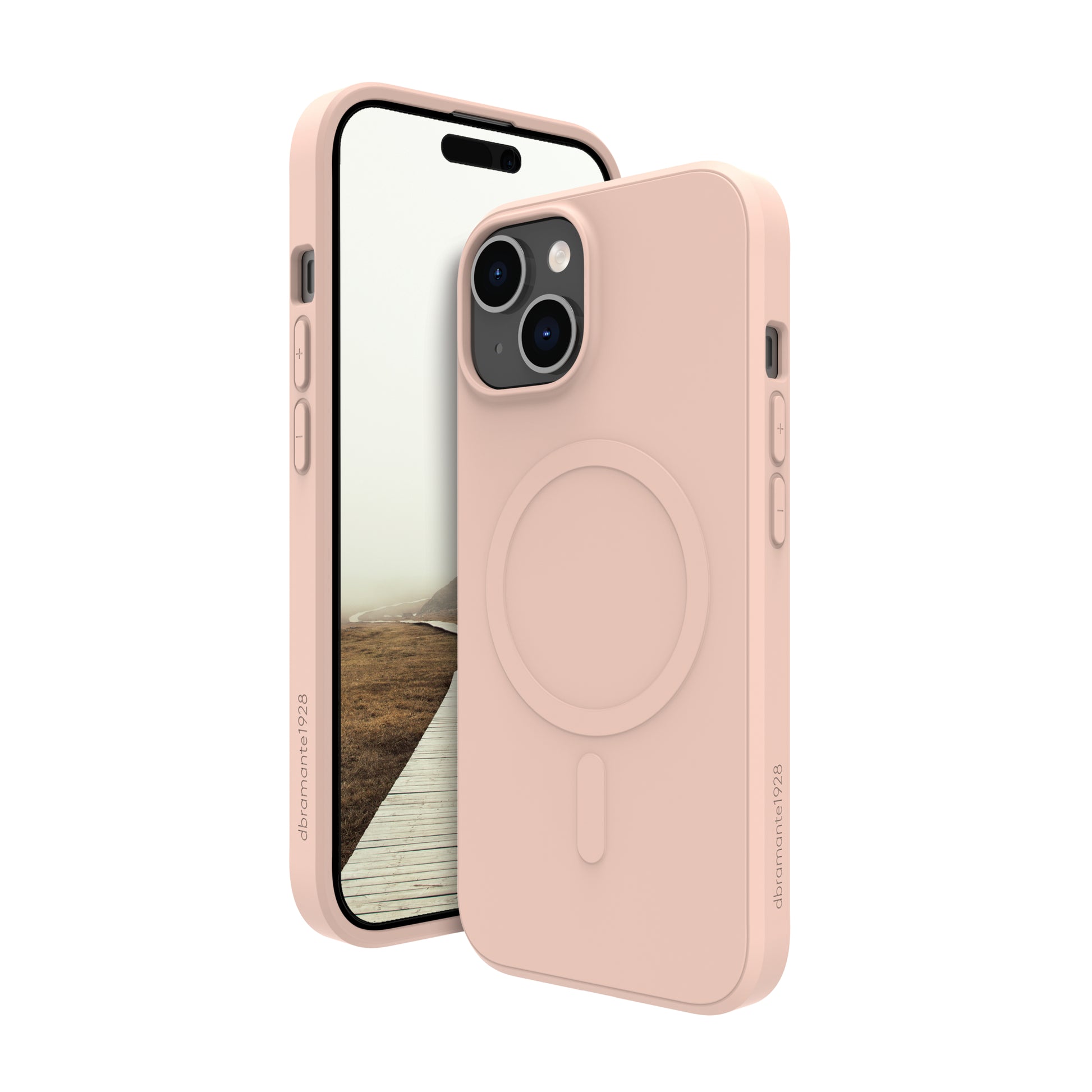 dbramante1928 Backcover – für Apple iPhone 15, MagSafe, Kunststoff, Pink, bis 1,2 m sturzsicher