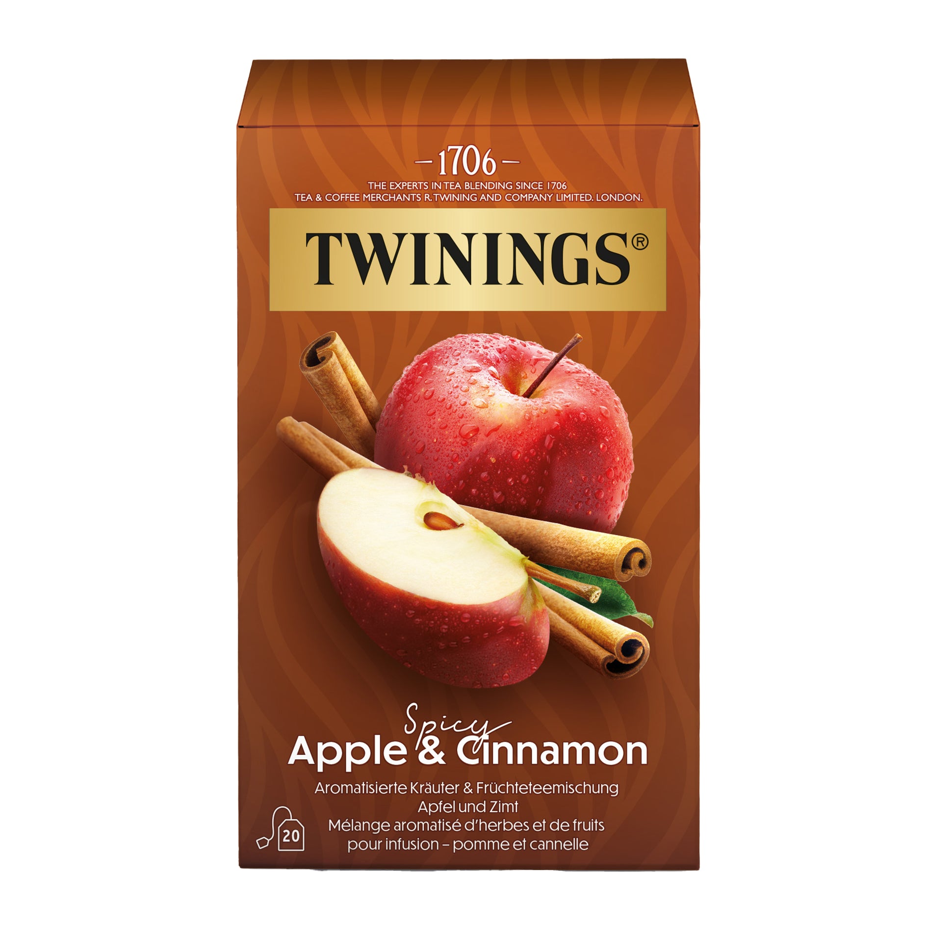Twinings – Früchtetee Apfel & Zimt – Teebeutel 20 Beutel