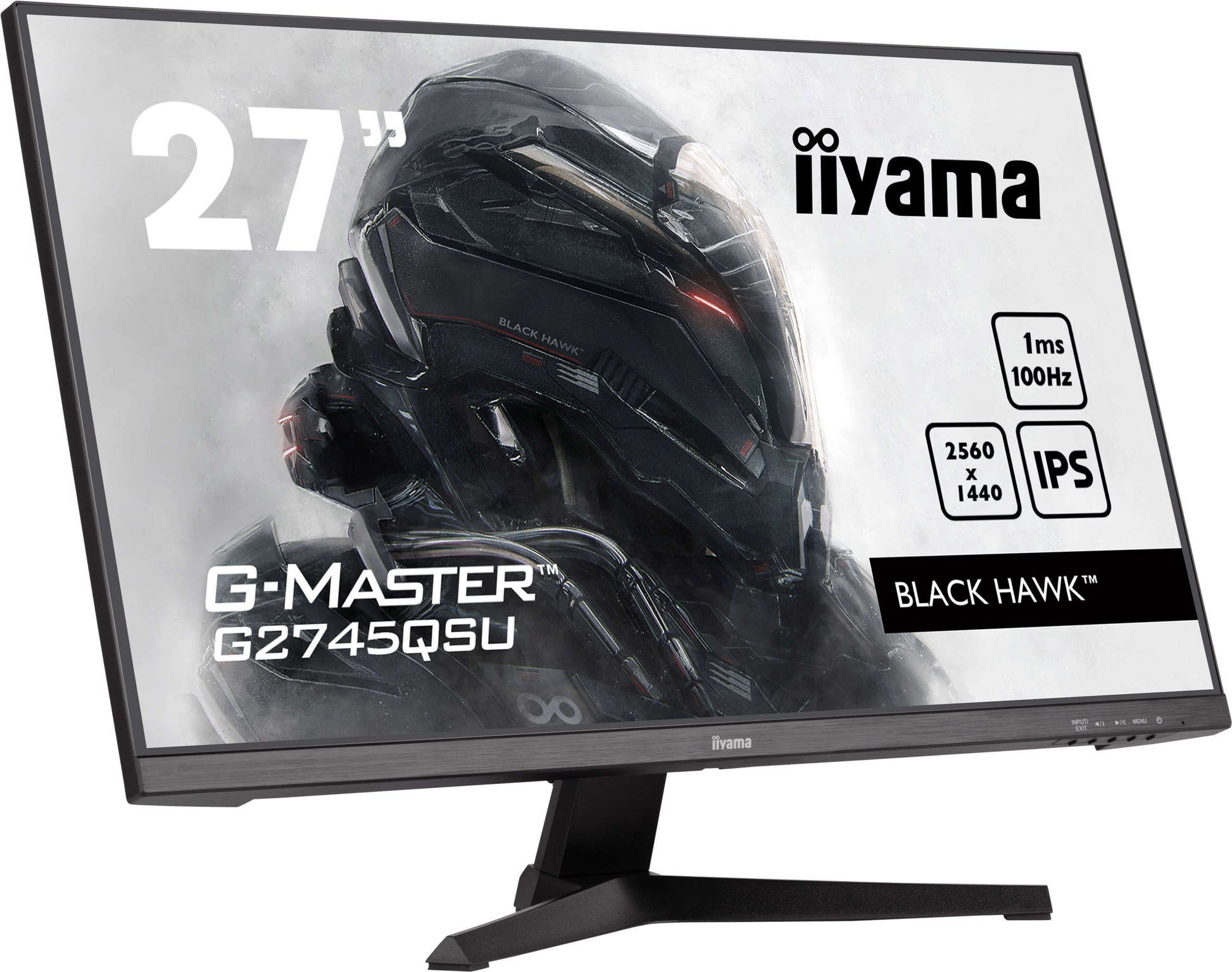 iiyama G2745QSU-B2 – Monitor, 27", IPS, 100 Hz, 300 cd/m², Adaptive Sync, VESA 100 × 100, Schwarz