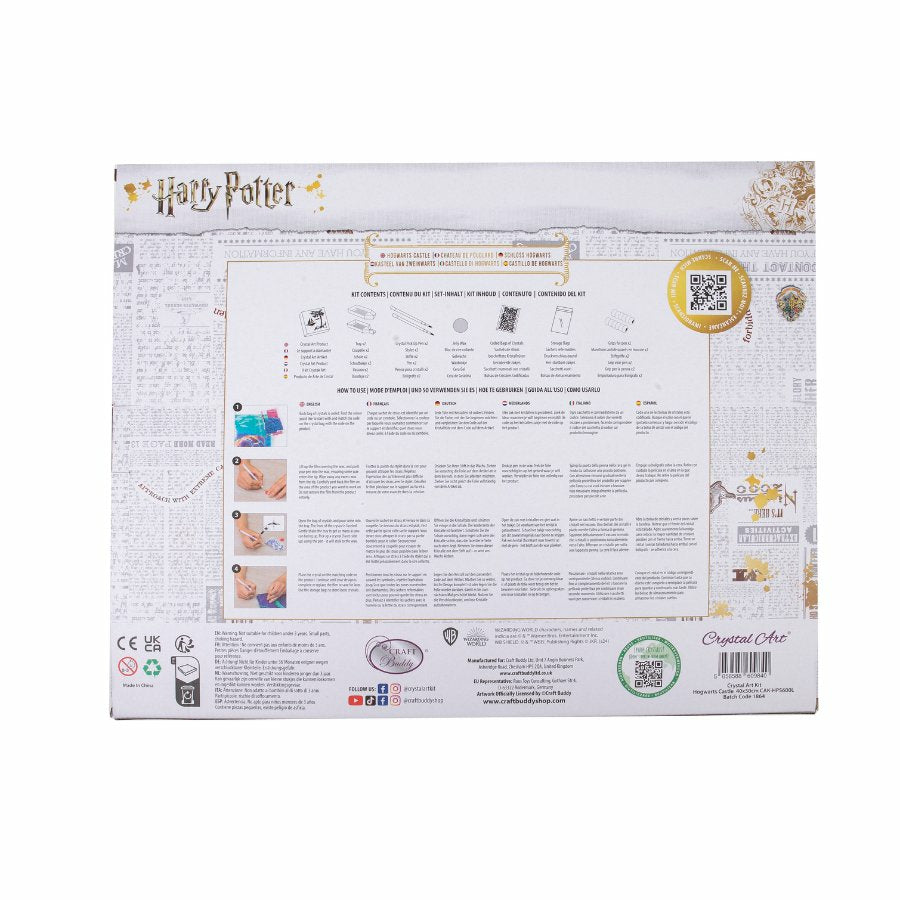 CRAFT Buddy Crystal Art Kit – Diamond-Painting-Set – Hogwarts Schloss – 40 × 50 cm – ab 8 Jahren