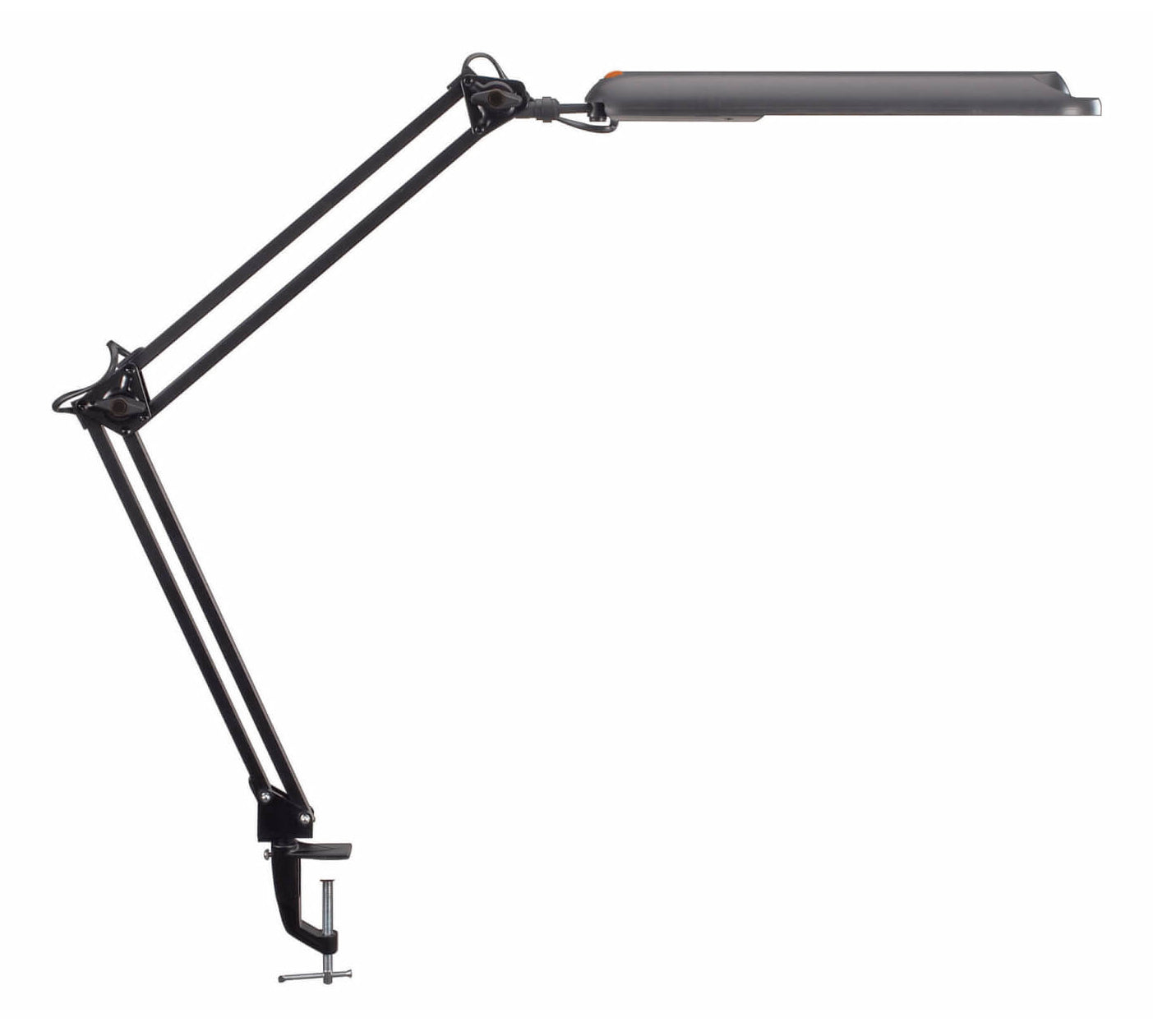 MAUL LED Tischleuchte Atlantic – Metall-Klemmfuss, drehbar, neigbar – 5'800 K – 400 lm 9 W – Silber Kunststoff