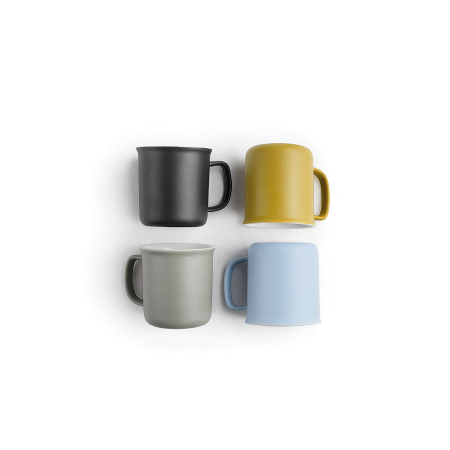 Ibili Espressotassen – 4er Set, 110 ml, Ø 6,4 cm, Keramik, Mehrfarbig