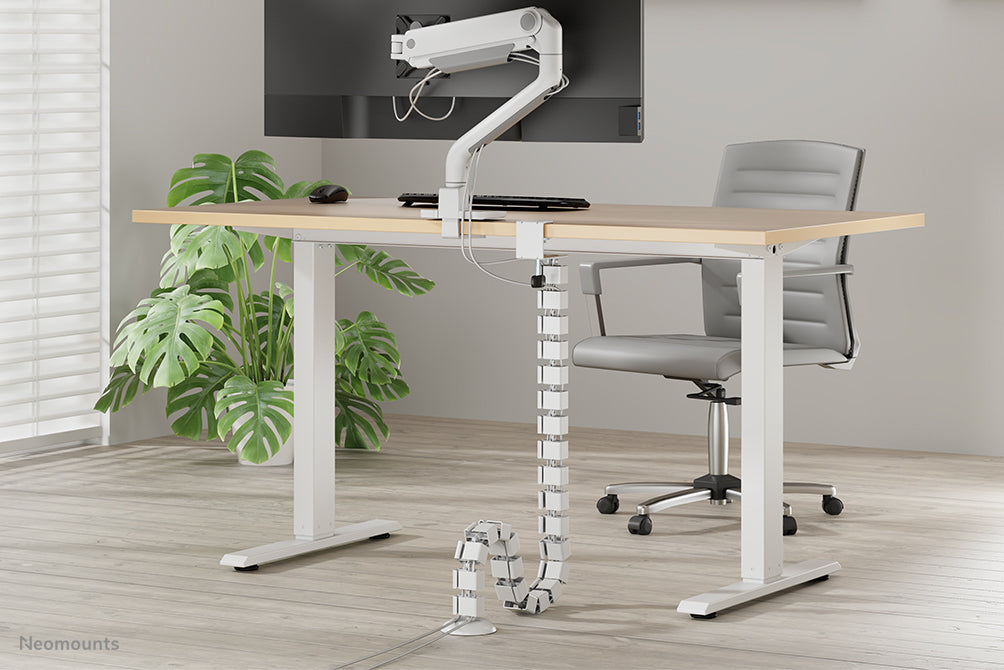 Neomounts ADS06-131WH Kabelschlange – 1,4 m – Stahl – Weiss, Schraubbefestigung