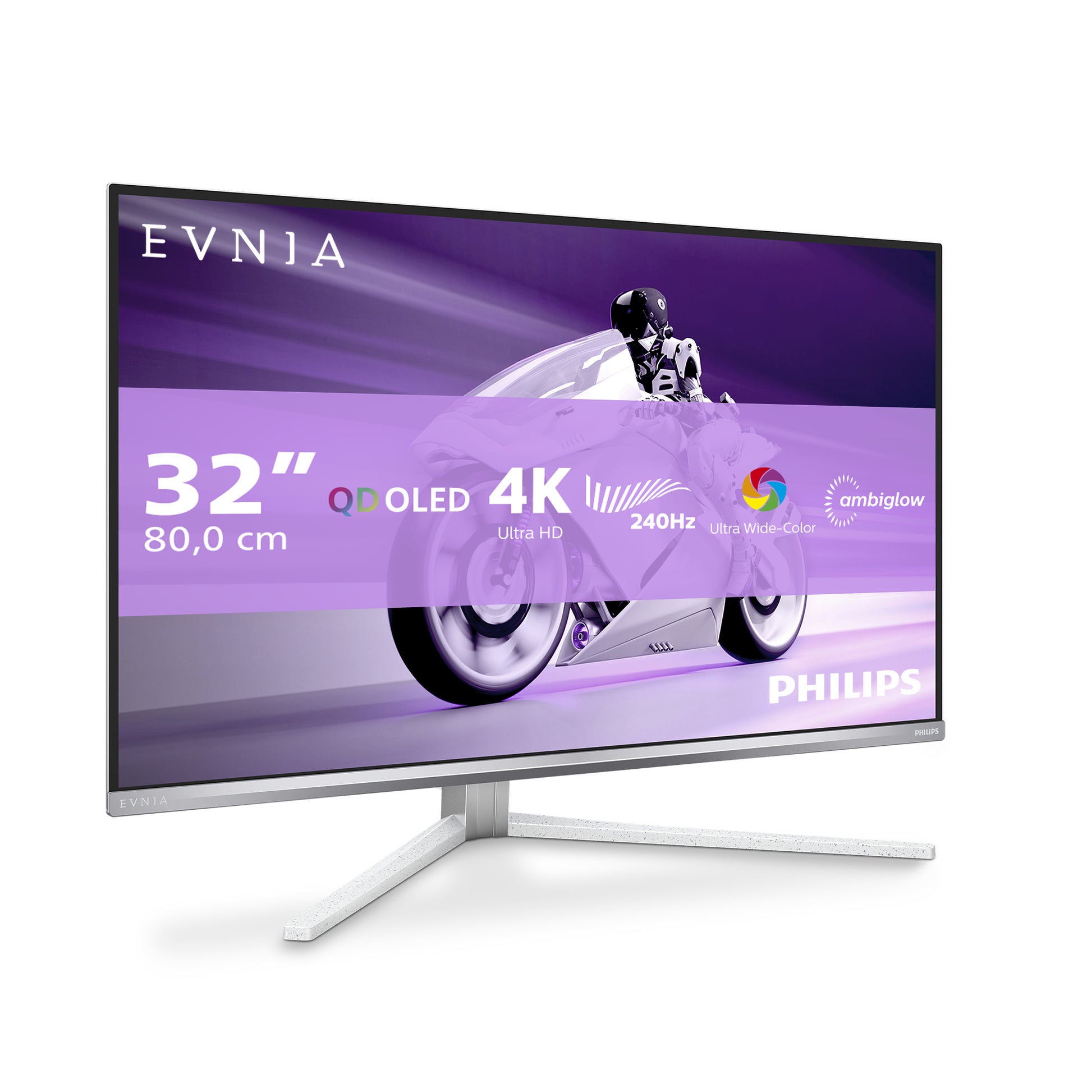 Philips 32M2N8900/00 – Monitor, 31,5", 240 Hz, 1000 cd/m², KVM, Integrierte Lautsprecher, VESA 100 × 100, Weiss