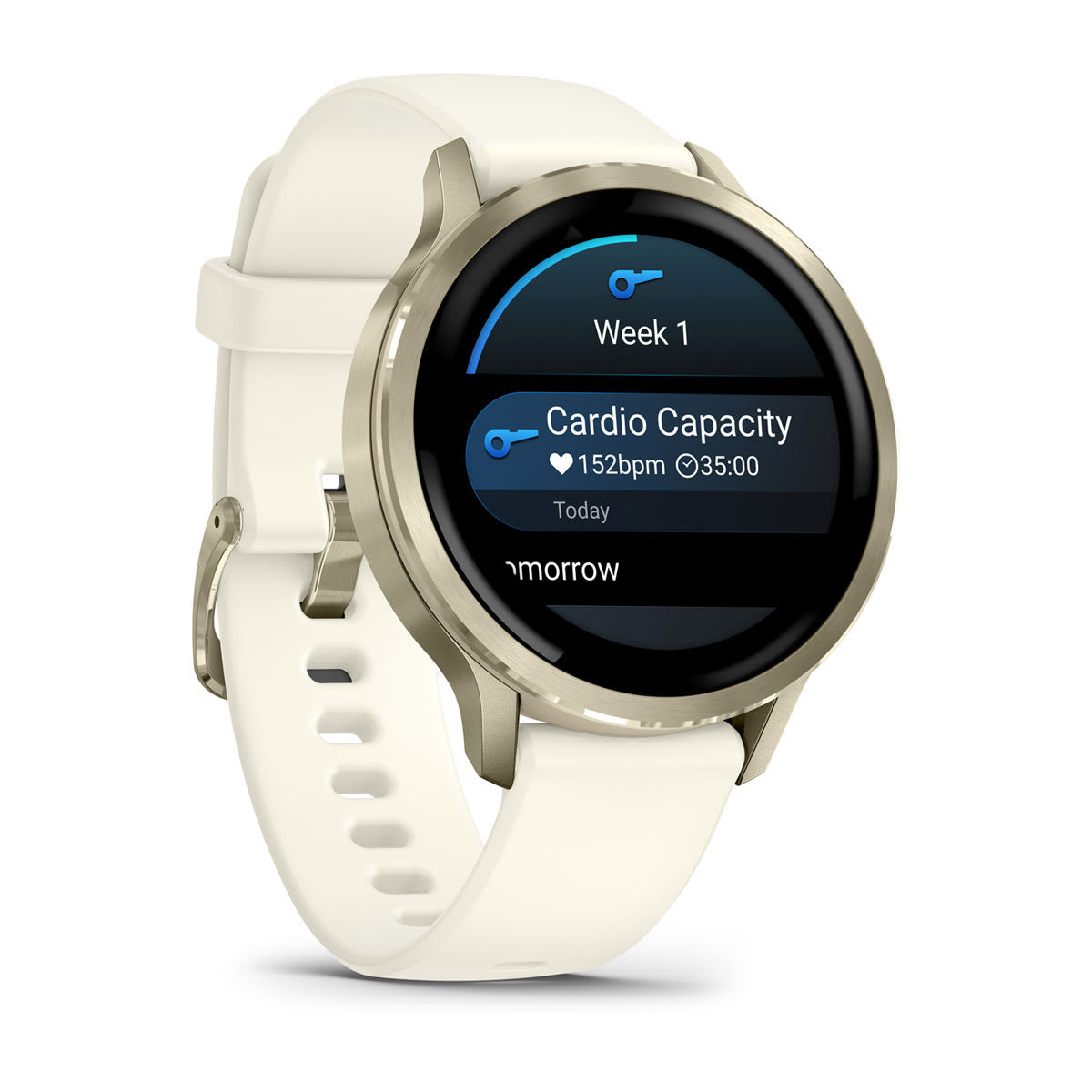 Garmin Venu 4 – Smartwatch – 41 mm, GPS, ANT+, AMOLED, Gorilla Glass, 5 ATM, Beige, Sportarmband