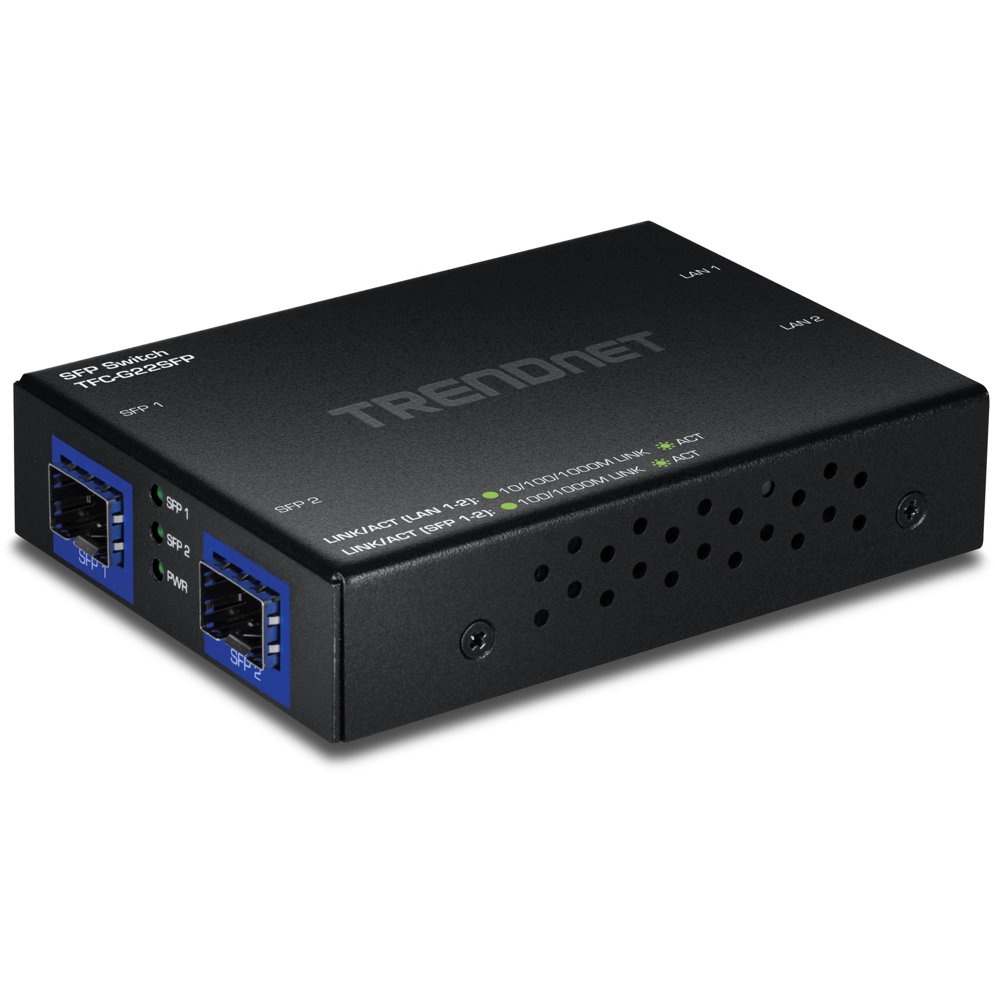 TRENDnet TFC-G22SFP – Unmanaged Switch – 2× 1G, 2× SFP