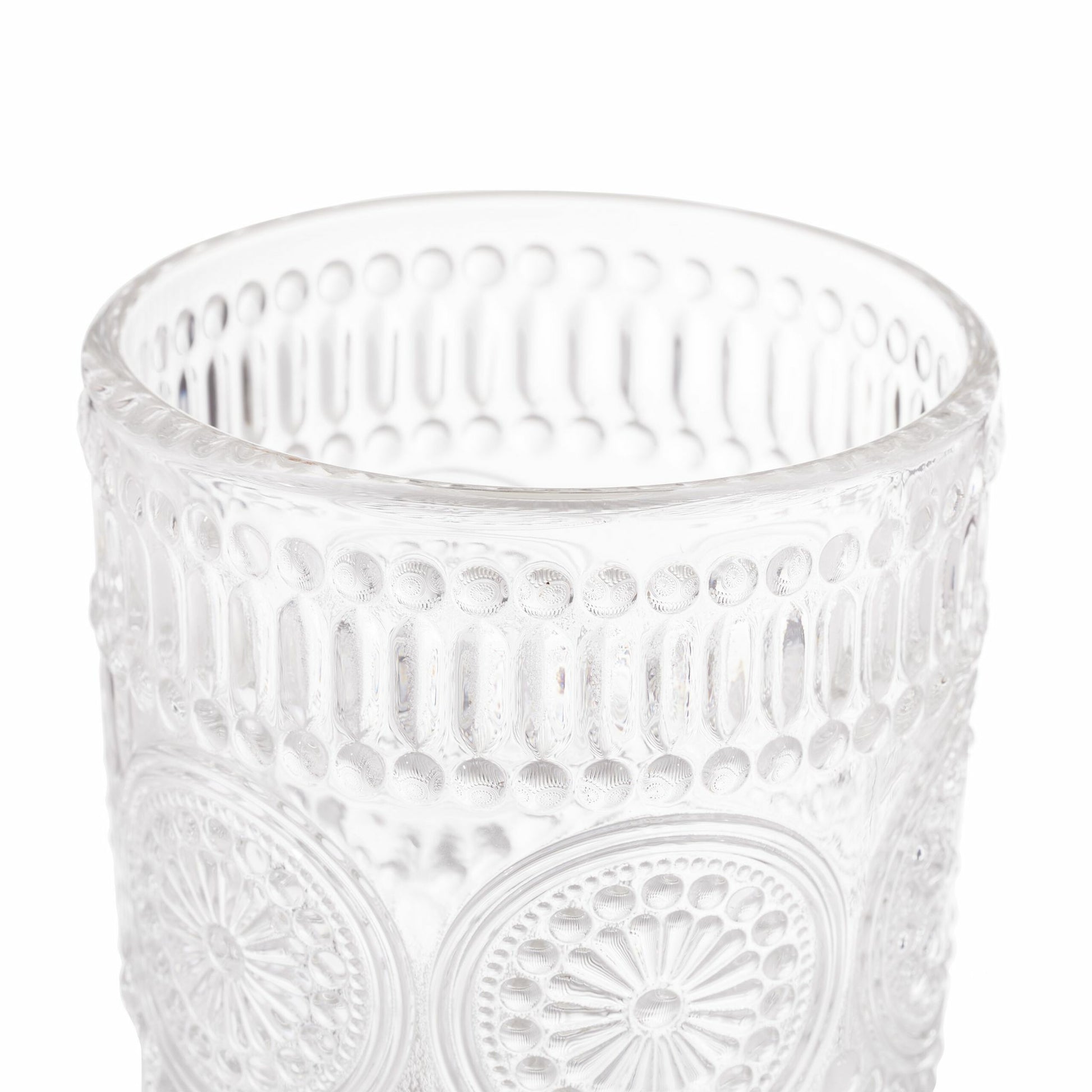 Relaxdays Trinkglas – 300 ml, Ø 8 cm, H 10 cm, Glas, Transparent