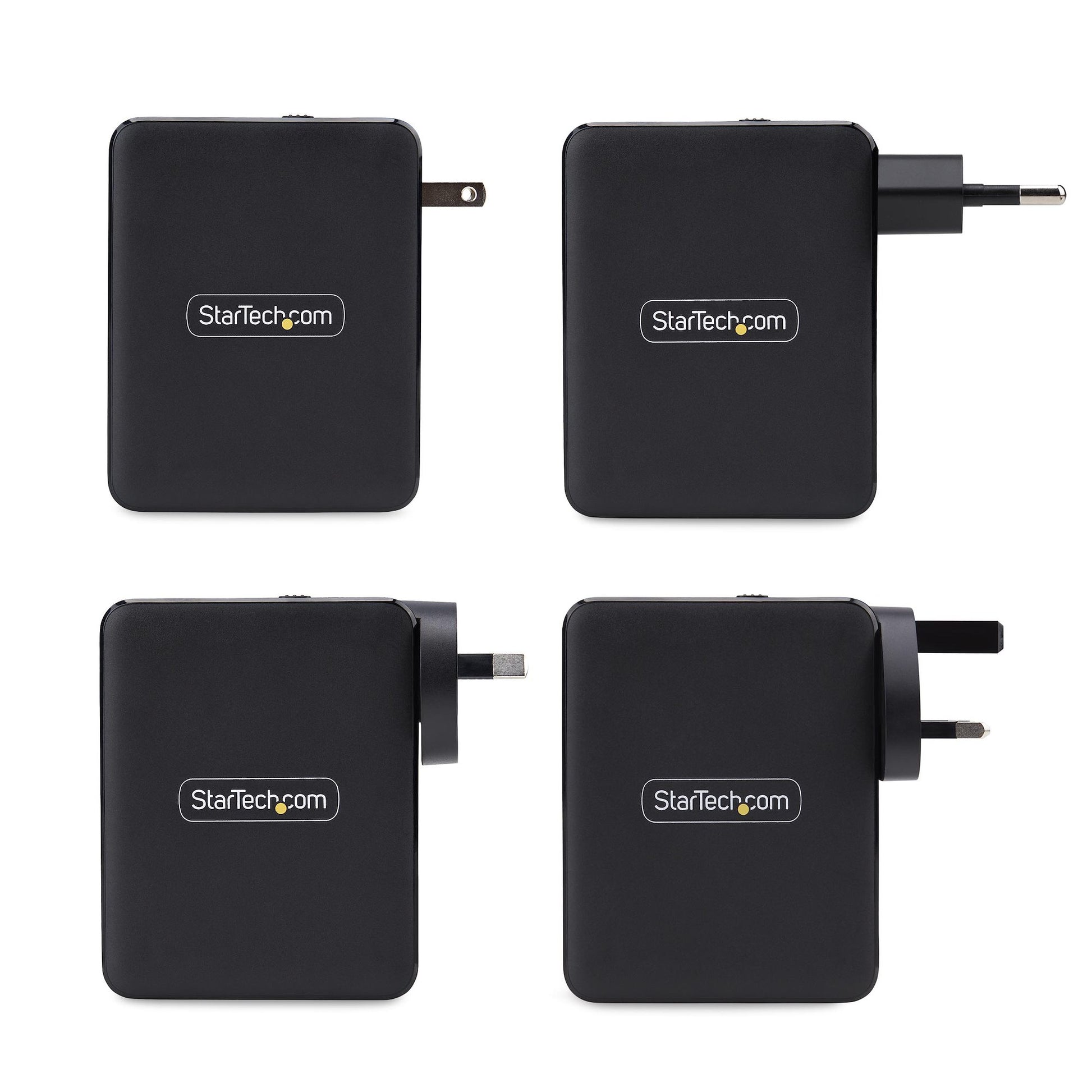 StarTech.com USB-Wandladegerät 140 W – PD 3,1, PPS, GaN – International – USB-C×3, USB-A×1 – Schwarz