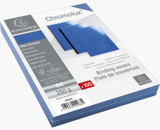 Exacompta Chromolux Umschlagdeckel – A4 – 250 g/m², Blau – 100 Stk.