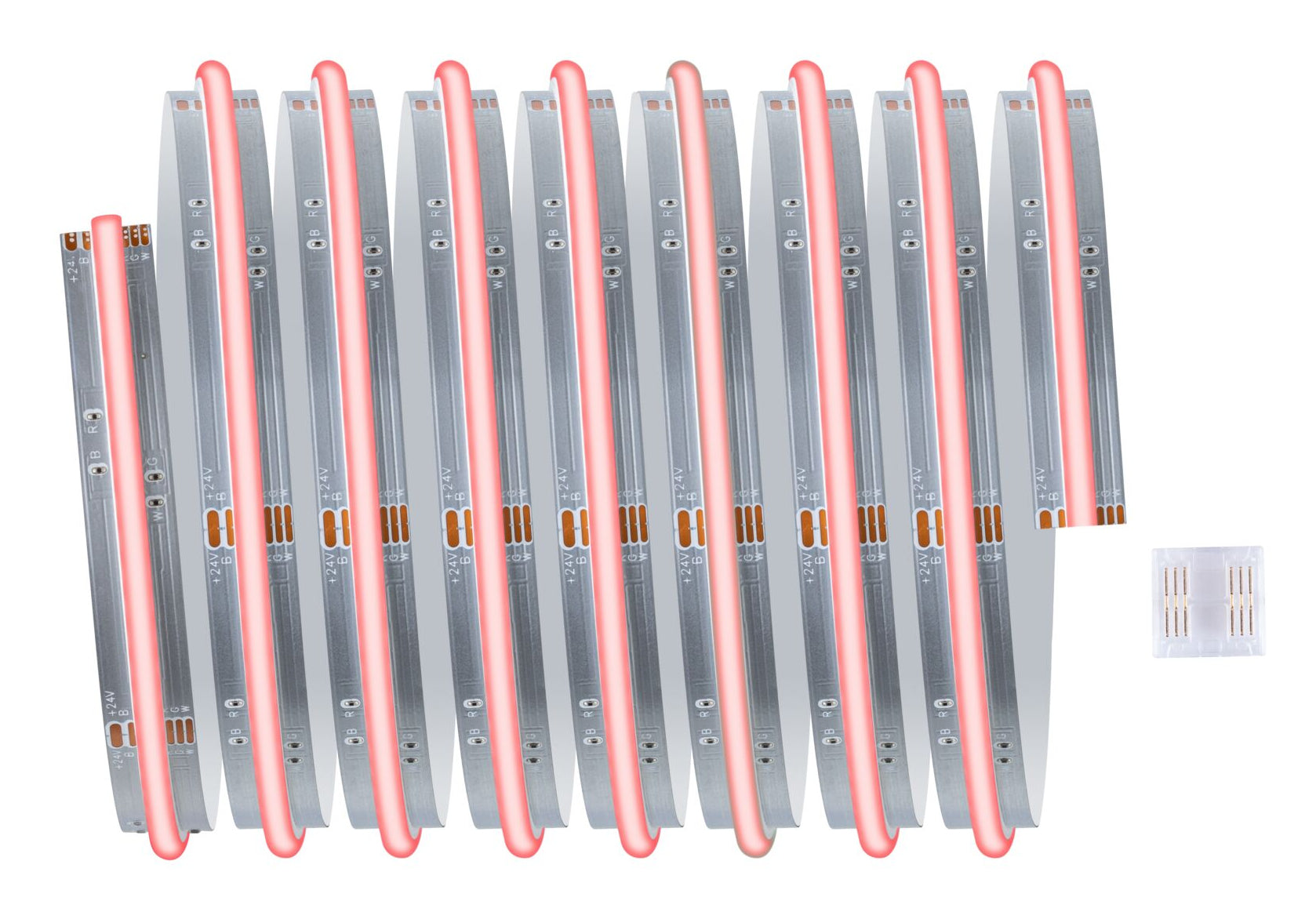 Paulmann LED-Strip MaxLED1000 – 2,5 m, 2595 lm, 24 W, RGBW, dimmbar, silber
