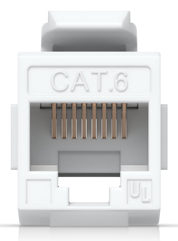 Ubiquiti RJ-45-Kupplung (12er) – RJ-45 (weiblich-weiblich), Cat6, Flach, Weiss
