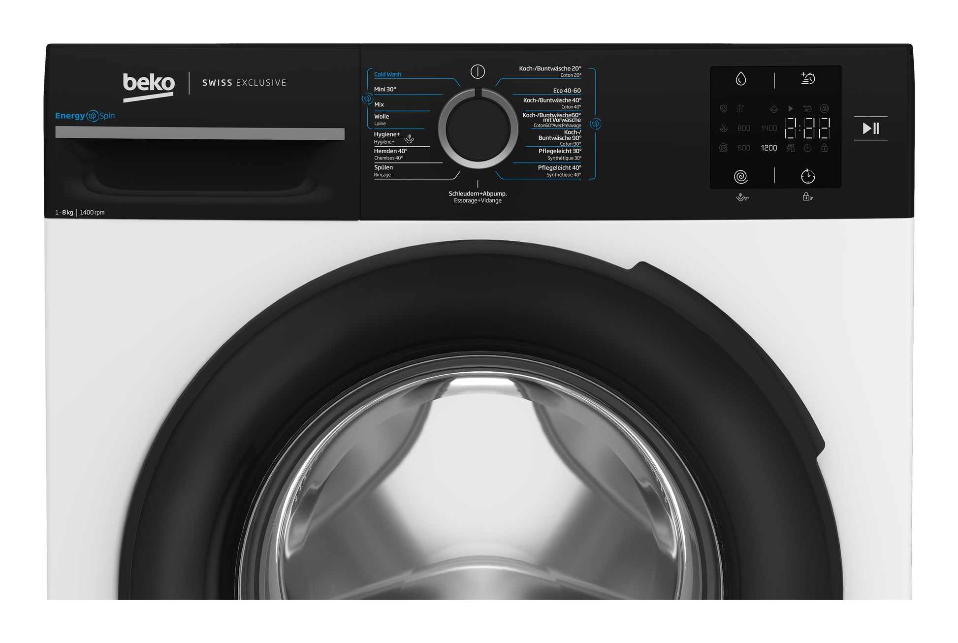 Beko Waschmaschine WM218 – 8 kg, 1400 U/min, Invertermotor, Energieklasse A – weiss