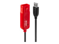 Lindy USB-Verlängerungskabel (Stecker auf Buchse) – USB 2.0 (480 Mbit/s) – 8 m – Aktiv – Schwarz