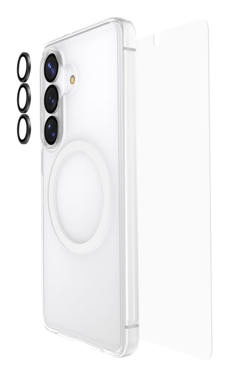 Belkin 3-in-1 Starter-Set (Displayschutz, Hülle, Kameralinsenschutz) – für Galaxy S26+ – Transparent