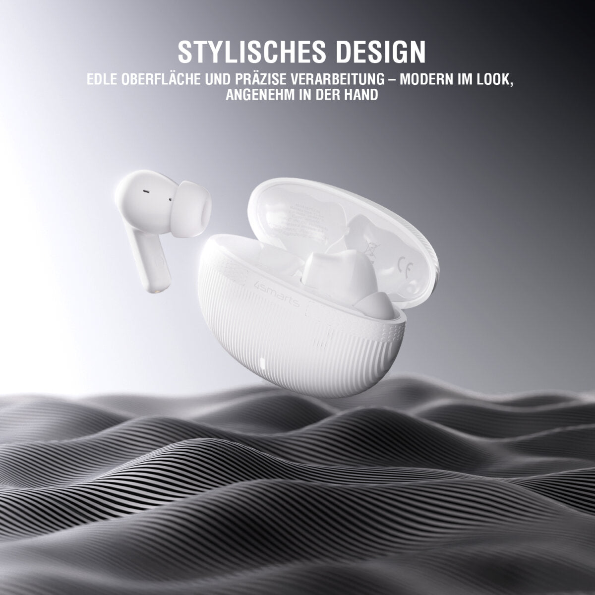 4smarts SkyBuds Screen ANC – True Wireless In-Ear Kopfhörer – Bluetooth 5.4 – Schwarz – bis 20 h