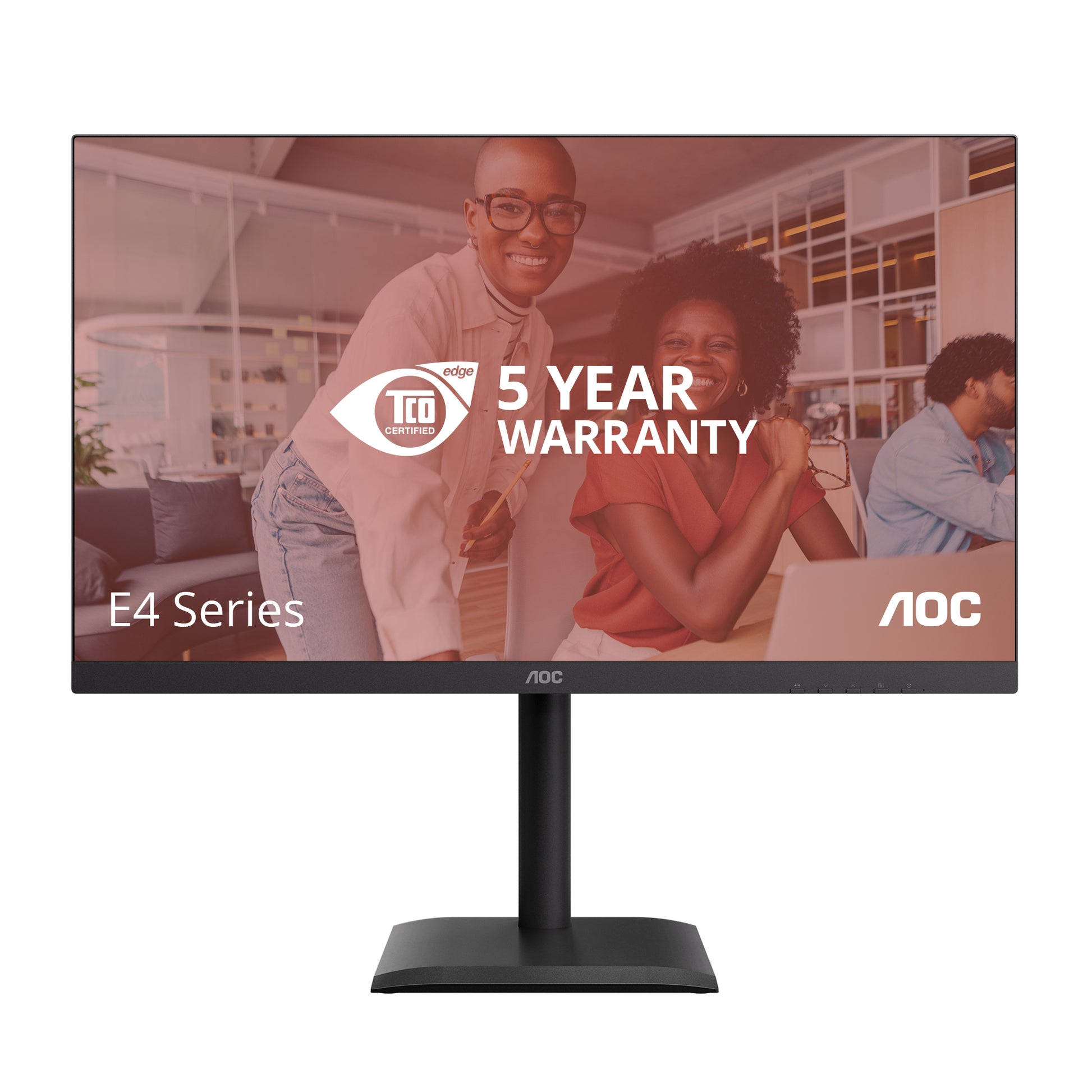 AOC U27E4CV – Monitor, 27", IPS, 60 Hz, 400 cd/m², USB-C, USB-Hub, Adaptive Sync, VESA 100 × 100, Schwarz