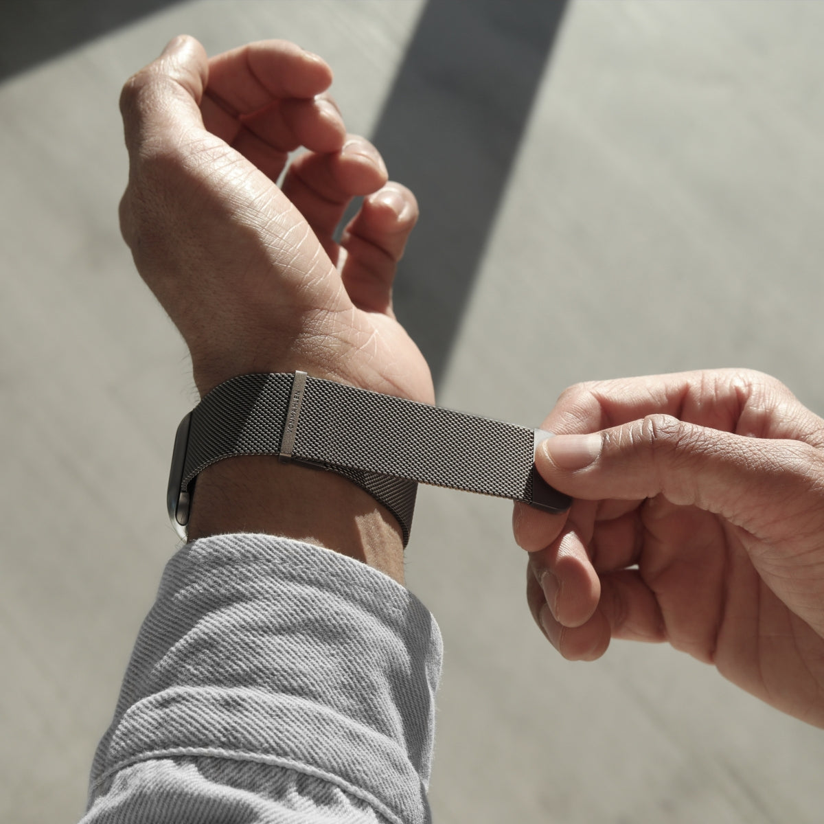 Vonmählen Milanese Loop 2 – Armband – für Apple Watch (diverse Grössen), Granitgrau, Einheitsgrösse, Edelstahl
