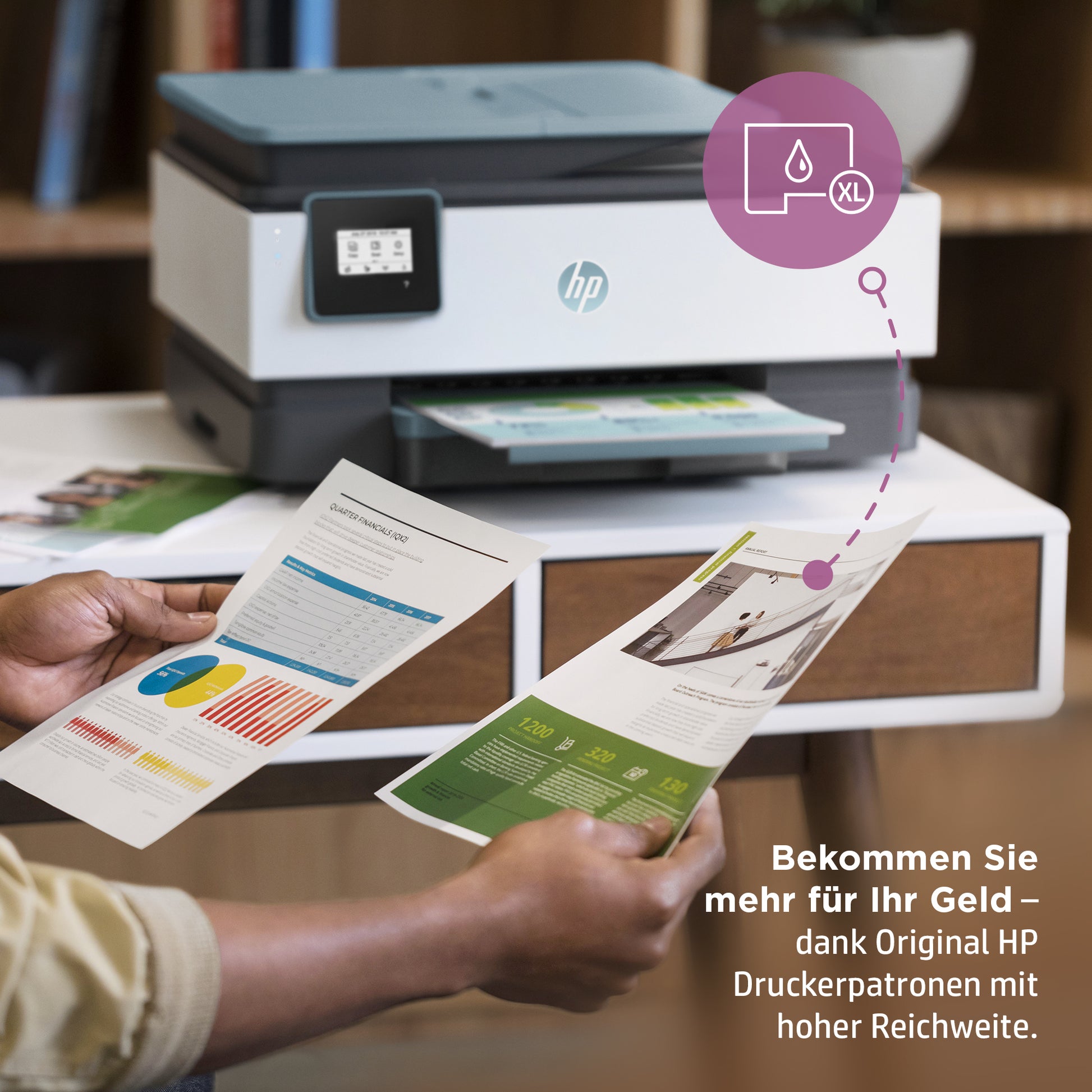 HP OfficeJet 8015e – Farbtintenstrahl-Multifunktionsdrucker, A4, 3-in-1, Duplex, ADF, WLAN, AirPrint, Mopria