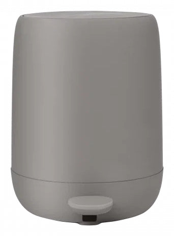 Blomus Kosmetikeimer Sono – 3 l – Kunststoff, rund – grau – Soft-Close, Anti-Rutsch